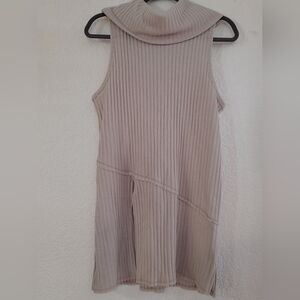 Knit Cowl-Neck Sleeveless Tank